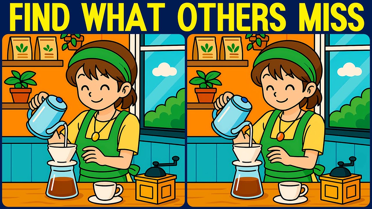 [Spot the Difference Brain Training] Can you spot all the slightly tricky differences?