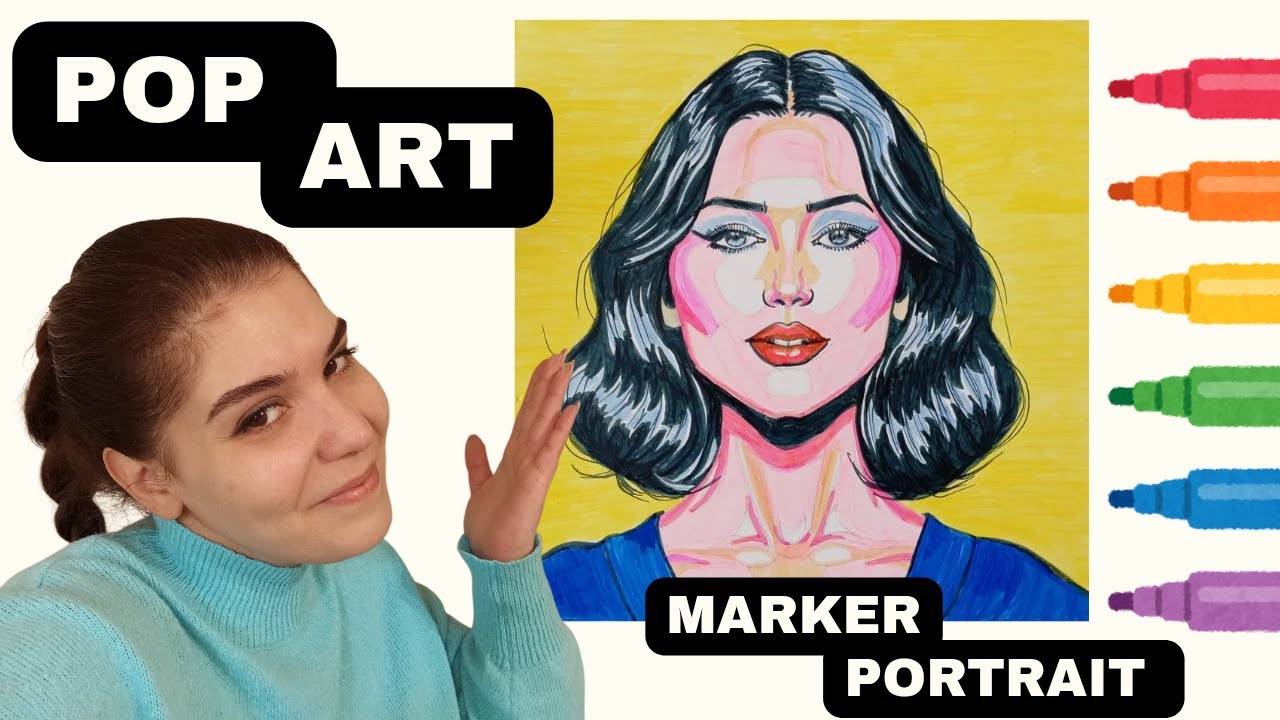 I Created Pop Art Portraits Using Only Markers