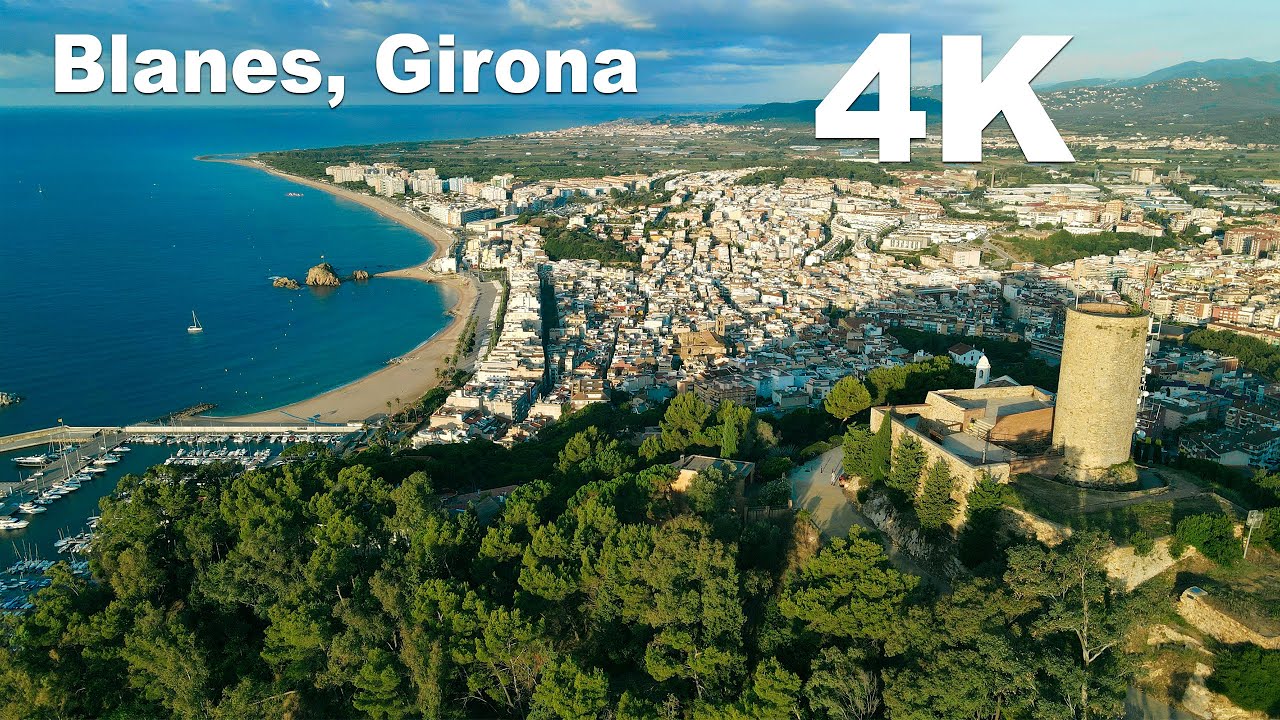 Vista Aérea de Blanes - Girona | Cataluña, España / Paisajes 4K UHD