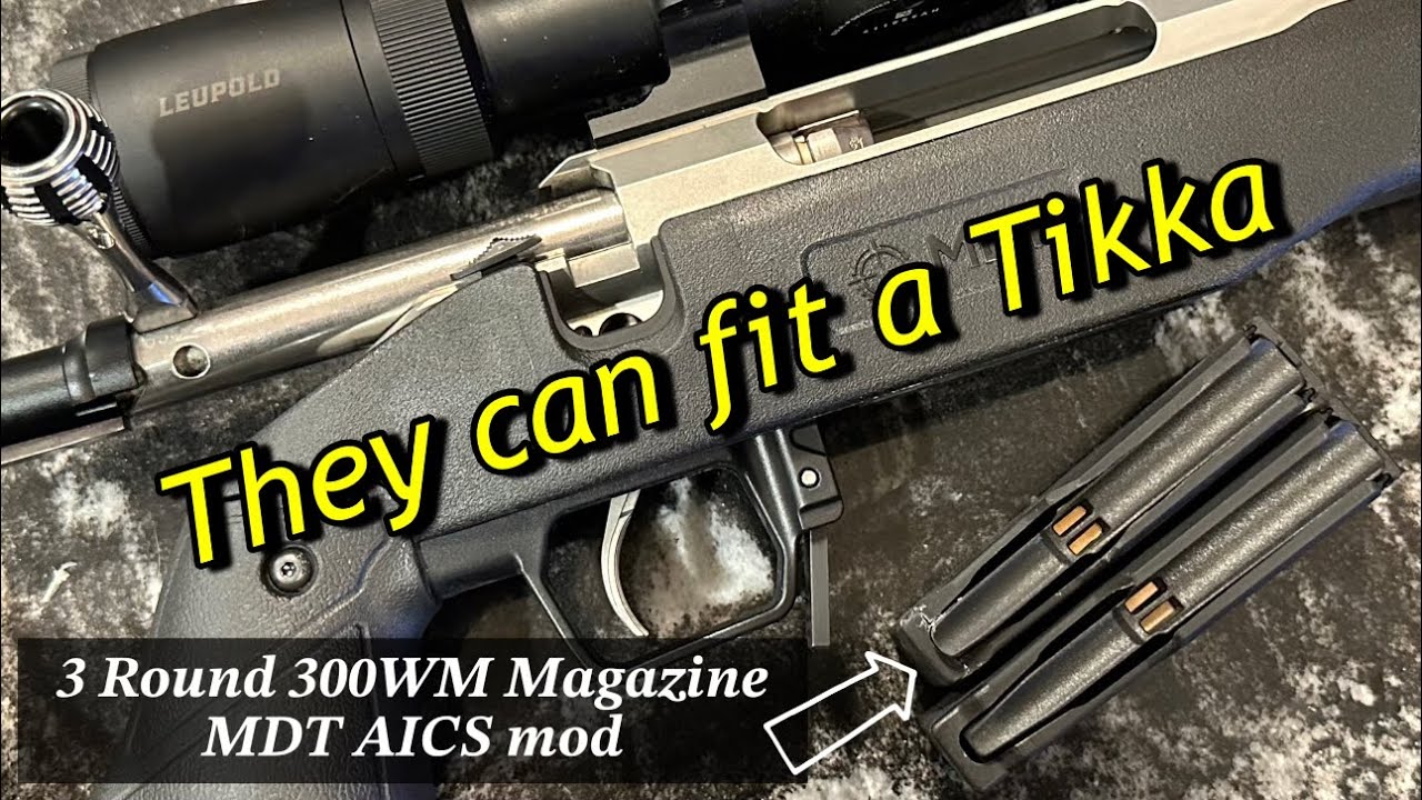 Tikka length (3.560&rdquo;) AICS 3 round magazine mod.