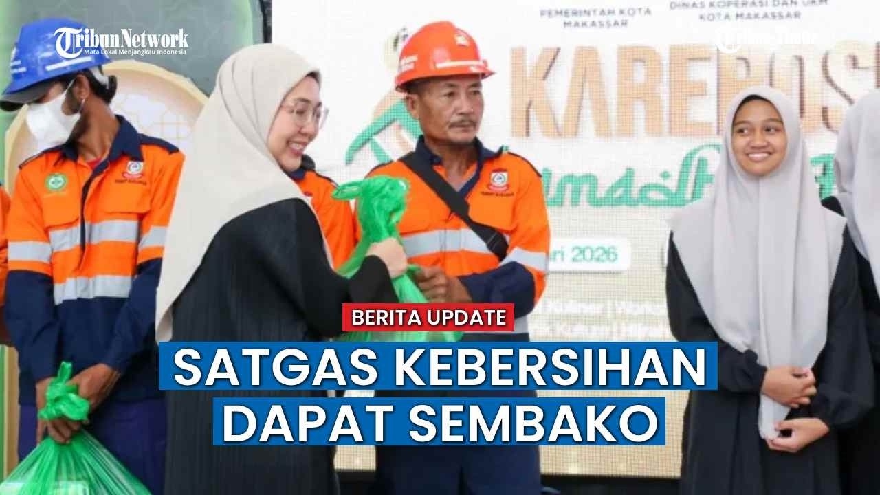 Berkah Ramadan: Raut Bahagia Petugas Kebersihan Makassar Terima Sembako dari Ketua TP PKK