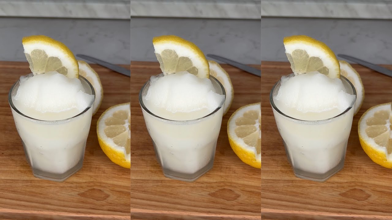Granita al limone siciliana. Italian food official 2023 #Sicilian lemon granita 🍋🇮🇹