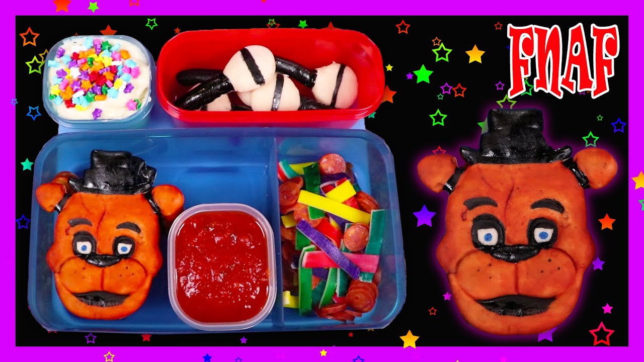 How to Make a Freddy Fazbear Custom Pizza Lunch - DIY Five Nights at Freddy's Food Art