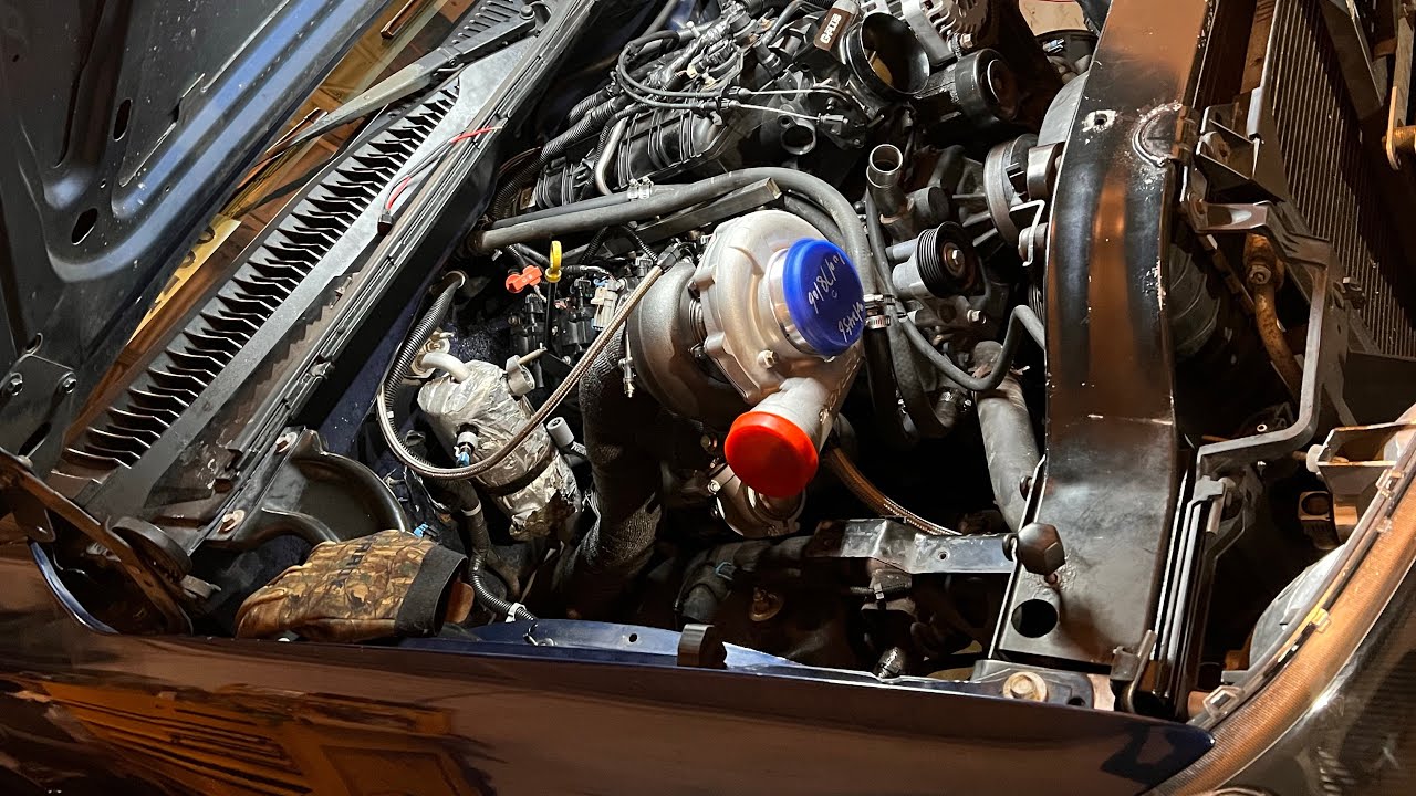 02 Silverado Huron Speed turbo kit Hotside install