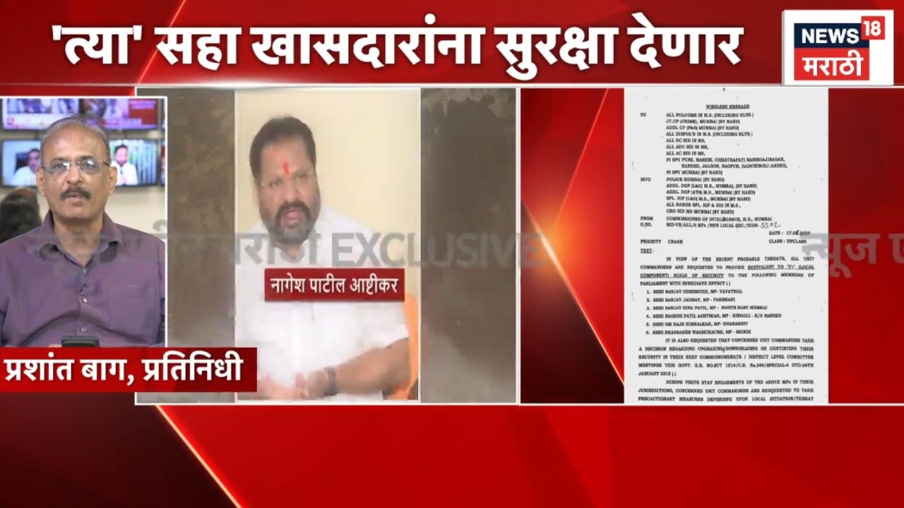 Operation Tiger News | '6 खासदारांना Y+ सुरक्षा', राज्य गुप्तचर विभागाचा मोठा निर्णय