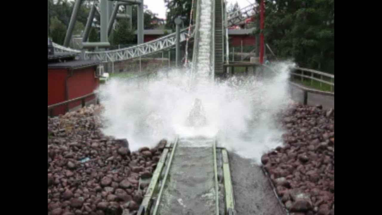 Tukkijoki - Log River Amusement Park Ride Finale (Slow Motion)