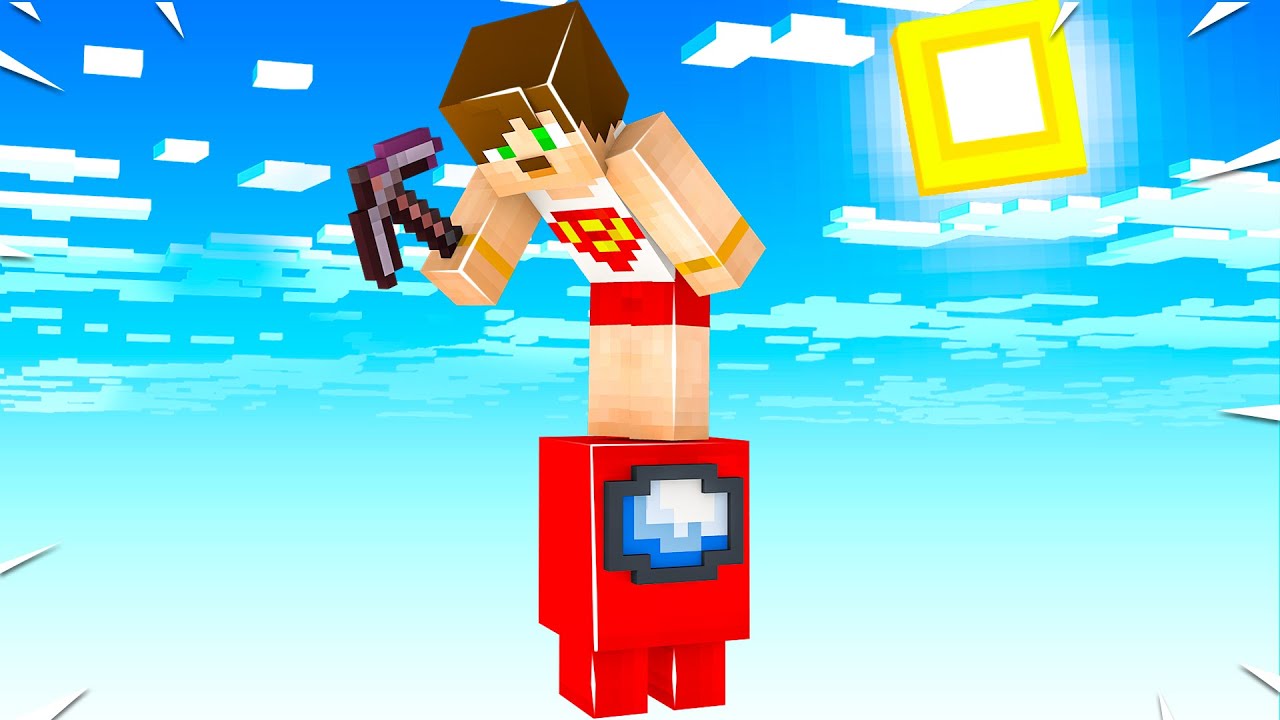 Minecraft AMA tek blok among us