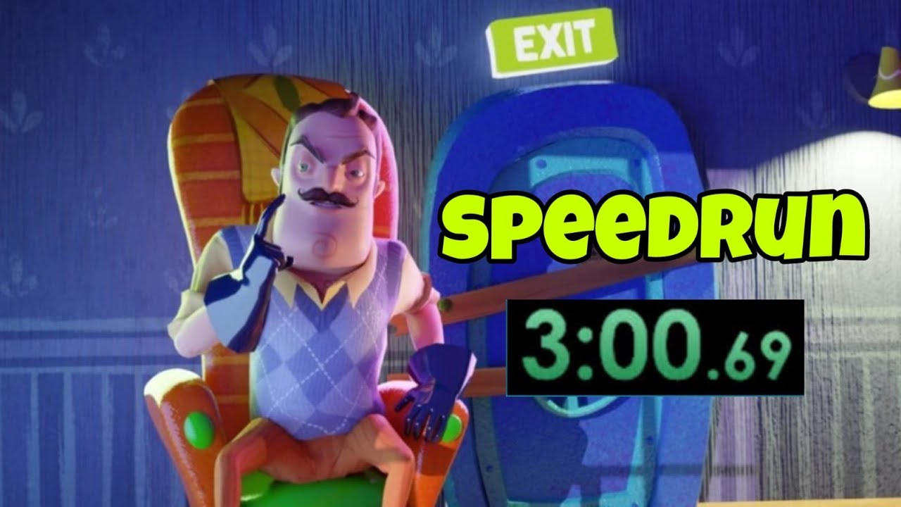 ROBLOX | HELLO NEIGHBOR SPEEDRUN in 3 minutes WORLD RECORD