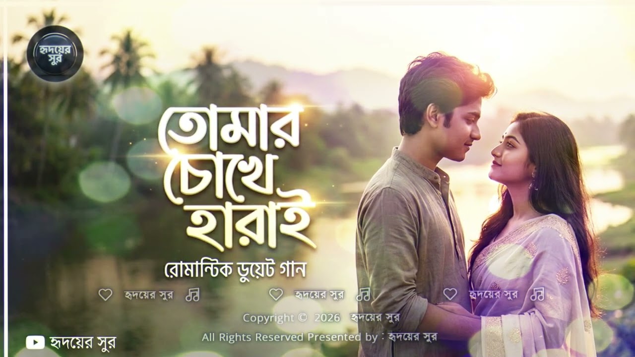 তোমার চোখে হারাই ❤️ 🎵 Tumar Cokhe Harai 🎵 রোমান্টিক ডুয়েট গান 🎵  #হৃদয়েরসুর  #hridoyersurmusic