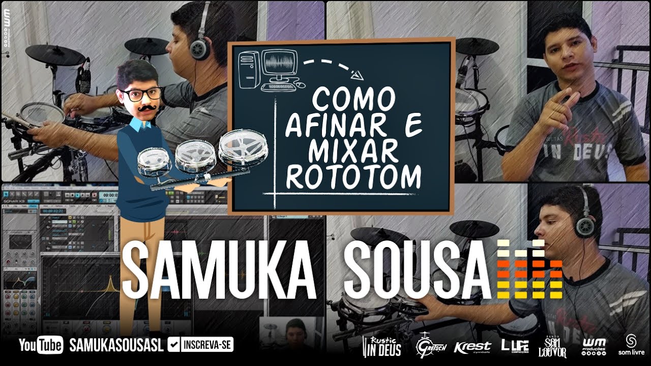 Como afinar e mixar Rototom - Samuka Sousa