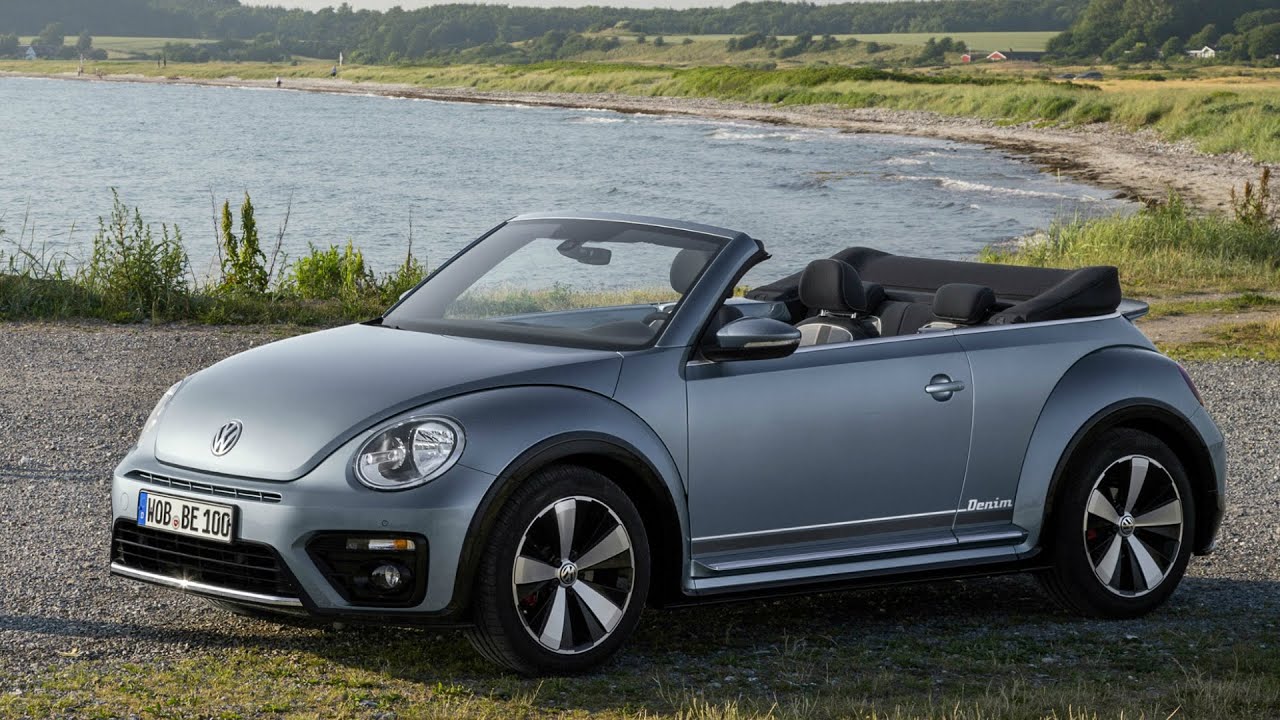 VW Beetle Cabriolet Denim Interior, Exterior and Drive
