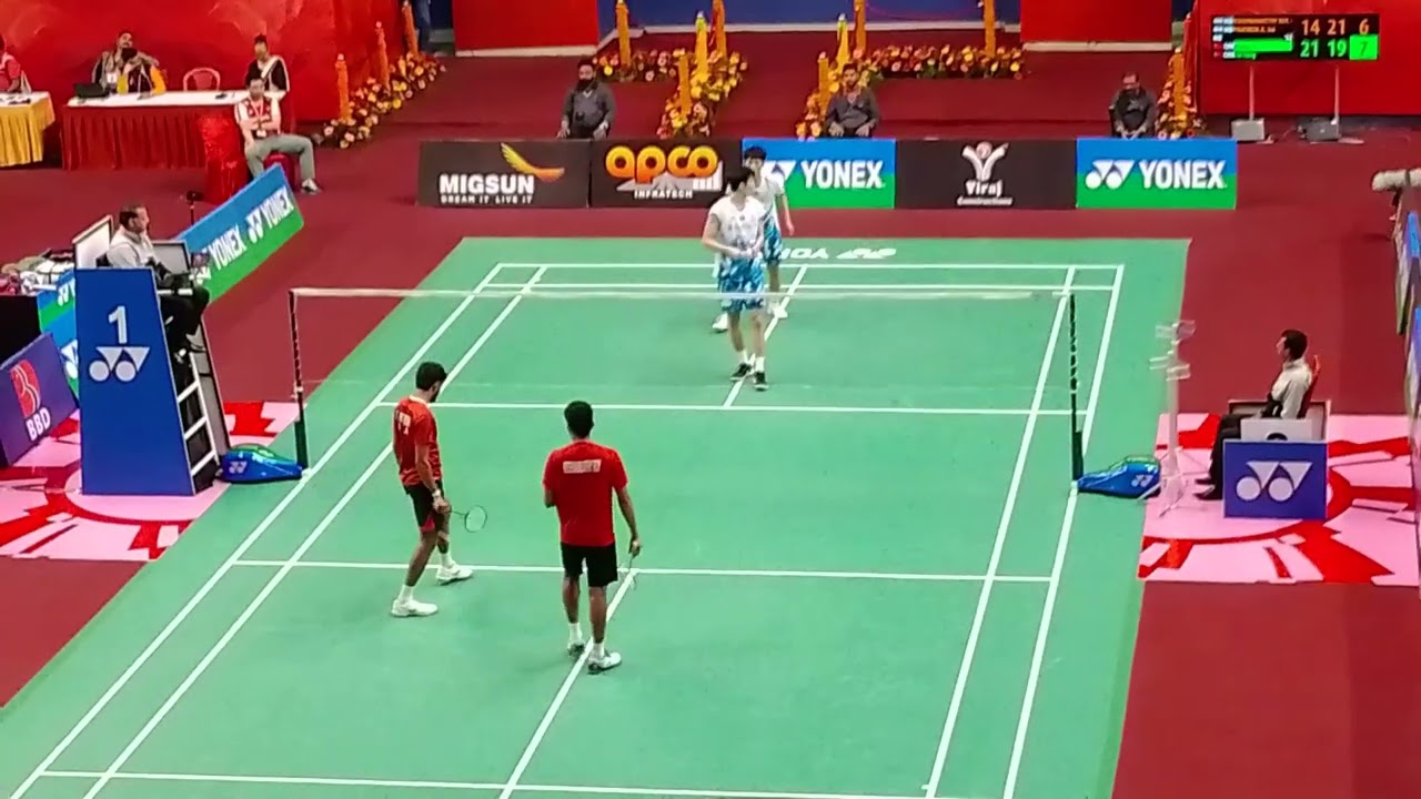men's doubles international badminton match#badmintonviralshorts#badmintonvideo#badmintonfans