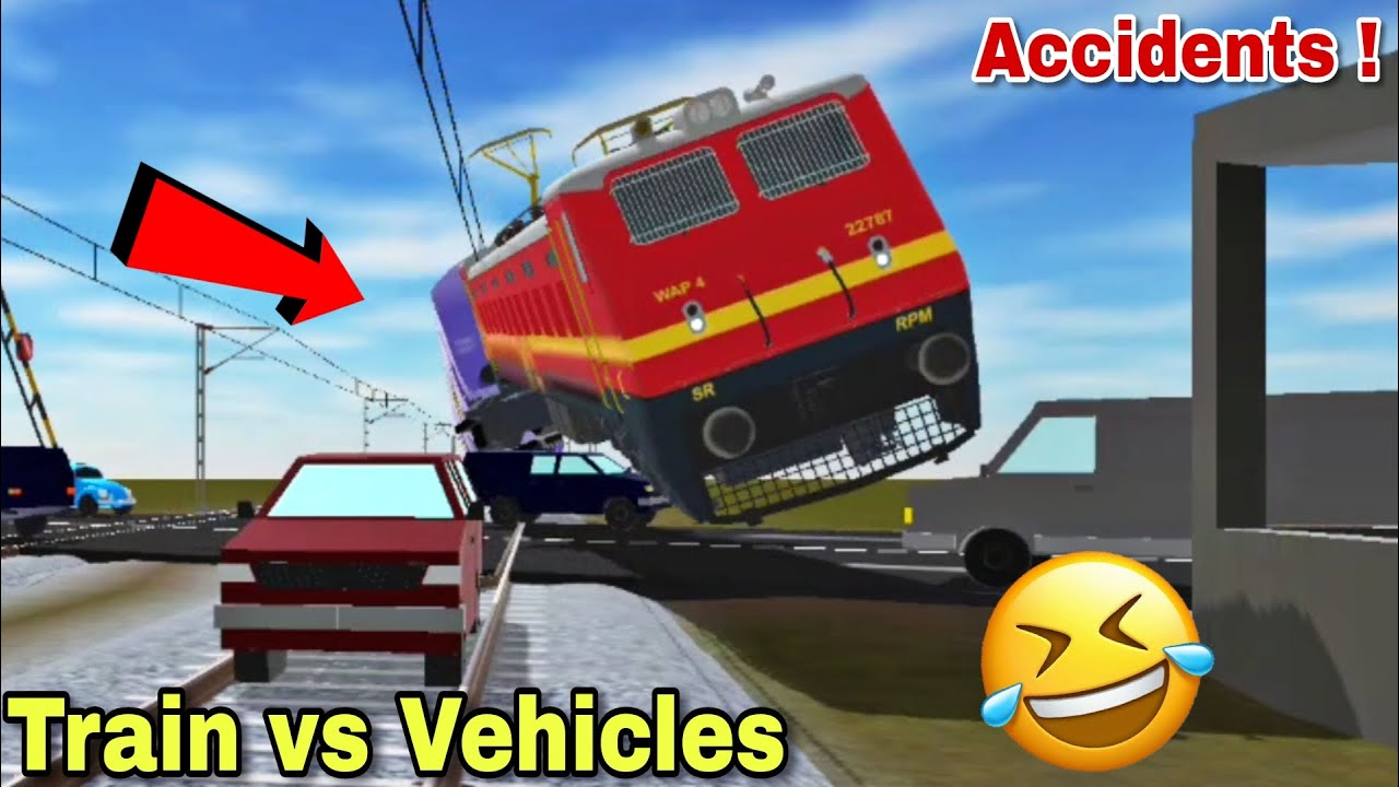 Train vs Vehicles Accident | Realistic Indian Train Crossing Pro