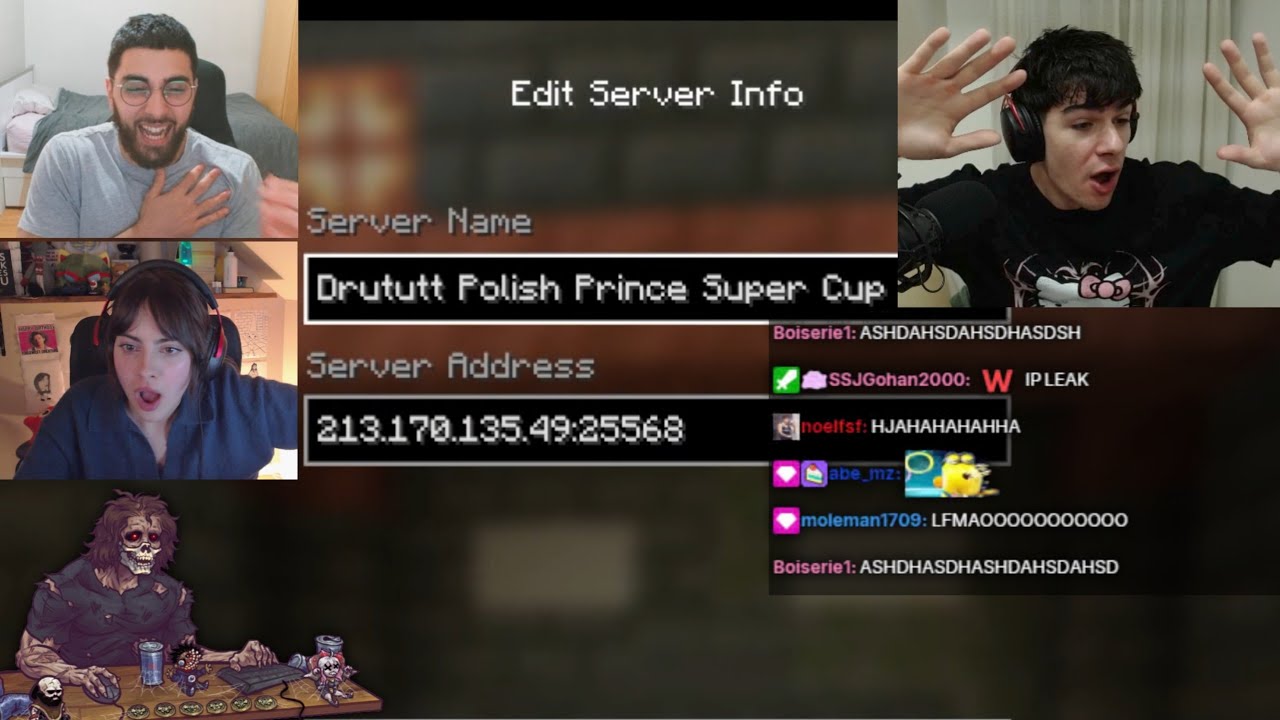 nickich leaks drututt's minecraft tourney server ip then gets flamed by everyone in the event