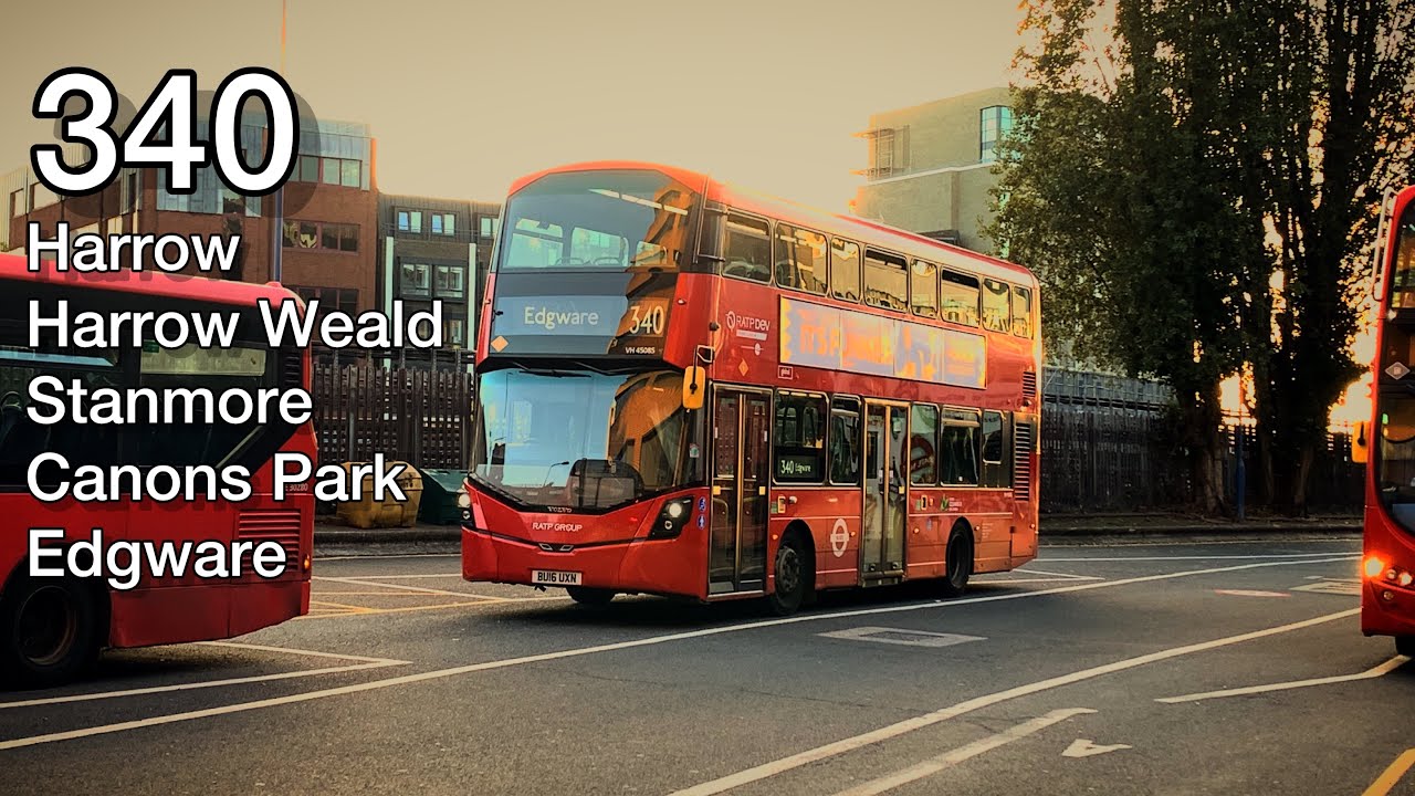 【Full Route Visual】 London Bus (Sovereign) route 340 towards Edgware Station