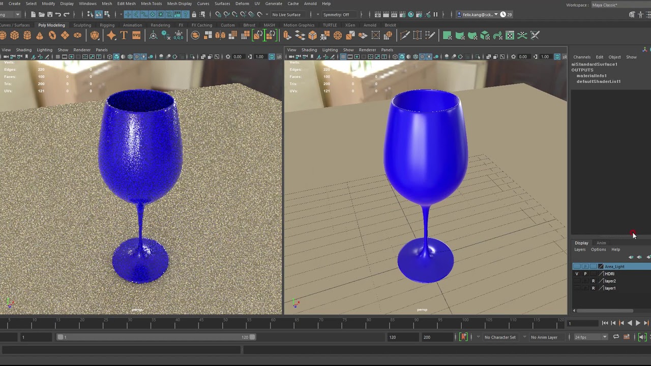 Maya Arnold aiStandardSurface Basic