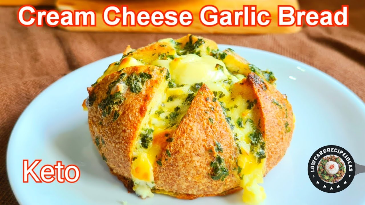 HOW TO MAKE KETO CREAM CHEESE GARLIC BREAD - DELICIOUS WITH CREAMY, BUTTERY & GARLICKY FLAVORS !