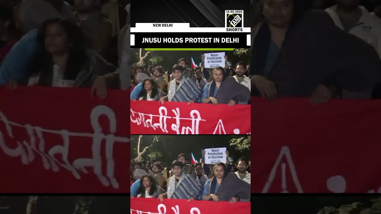 JNU Student Union holds protest over various demands including UGC guidelines in Delhi