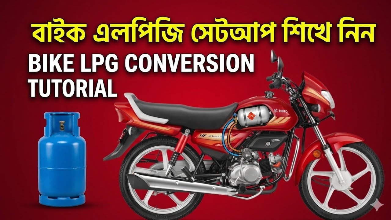 এলপিজি কিট লাগানোর সম্পূর্ণ প্রক্রিয়া | Bike LPG Setup Bangladesh। hero deluxe bike