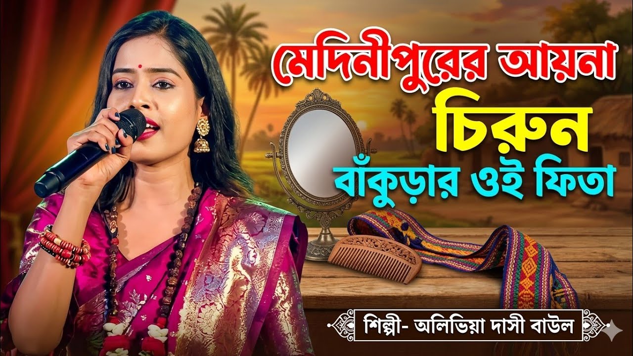 মেদিনীপুরের আয়না চিরুণ বাঁকুড়ার ওই ফিতা | শিল্পী আলীভিয়া দাসী বাউল | New Bangla Baul Song 2026।