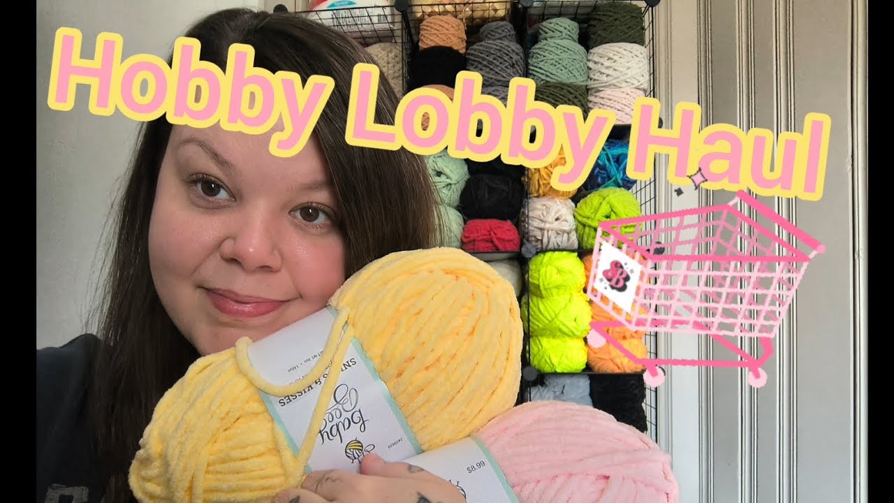 🩷💛 Crochet Hobby Lobby Yarn Haul 💛🩷 #crochet #haul #cute #handmade #crafts #smallbusiness 