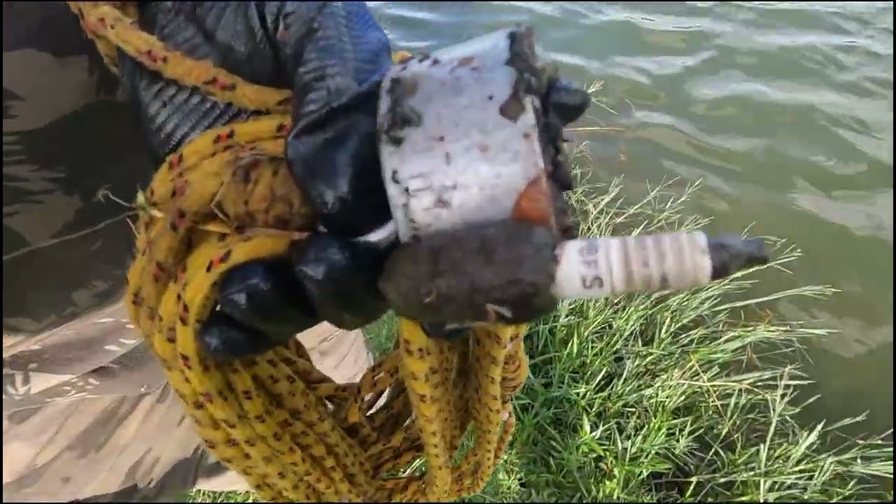 Nessa pesca magnética.nos . não aguentamos mais .tivemos abandonar a pesca...