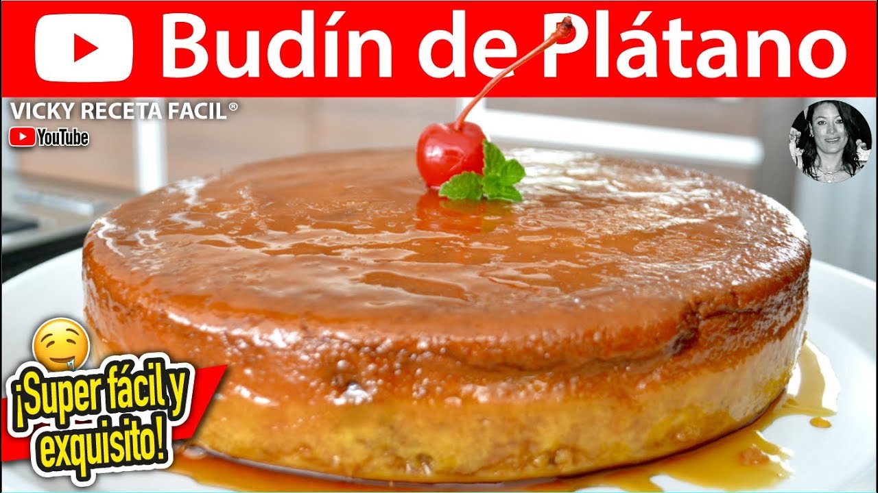 BUDIN DE PLATANO | #VickyRecetaFacil