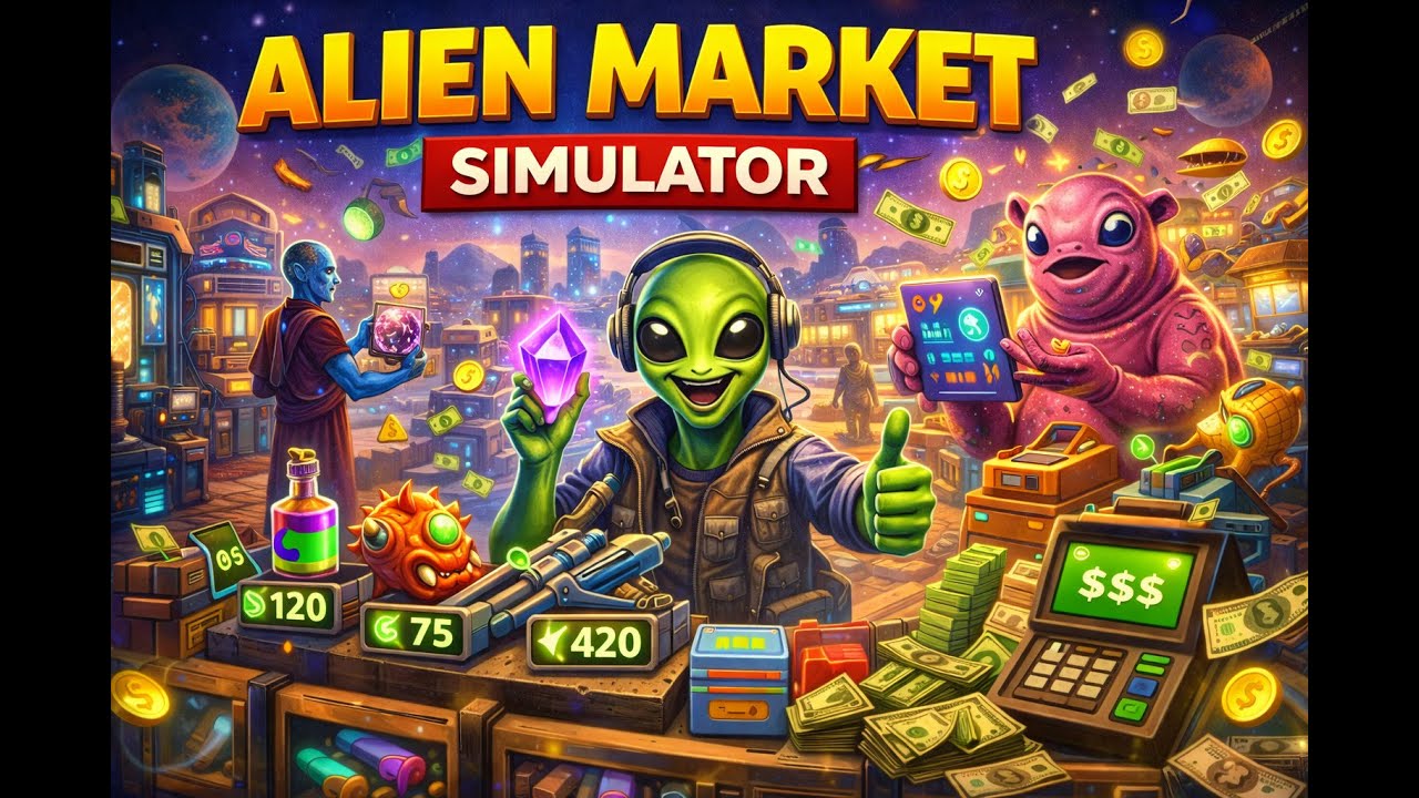 Alien Market Simulator Gameplay | Day One - #oyunumadokunma