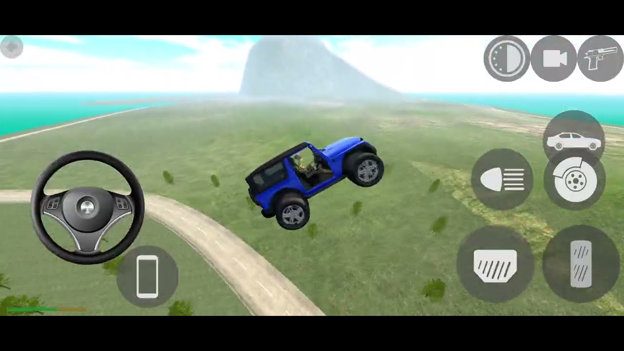 Sky Jump Mega Ramp Car 🚗 Mahindra Thar Stunt 💥