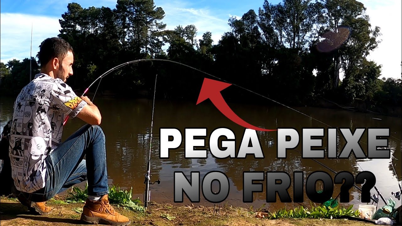 ERA SÓ A ISCA CAIR NA ÁGUA- PESCARIA NO FRIO!!!