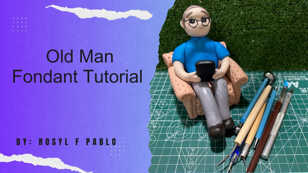 How to make Old Man Fondant Toppers