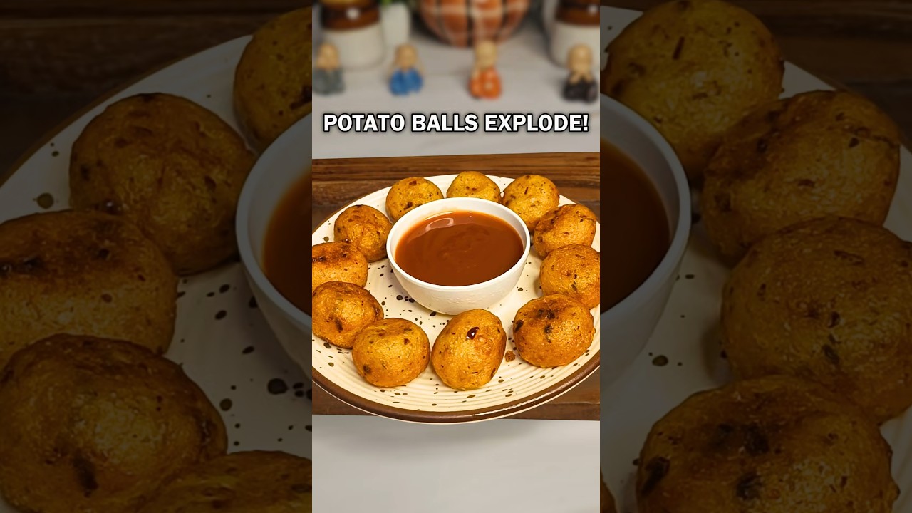 Potato Balls Explode! | Crispy Outside, Creamy Inside 😋 