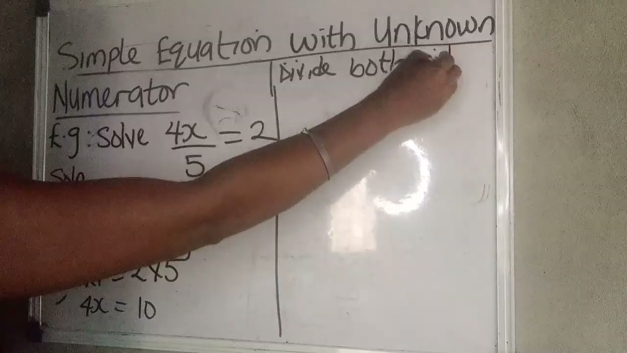 Simple Equation involving unknown numerator