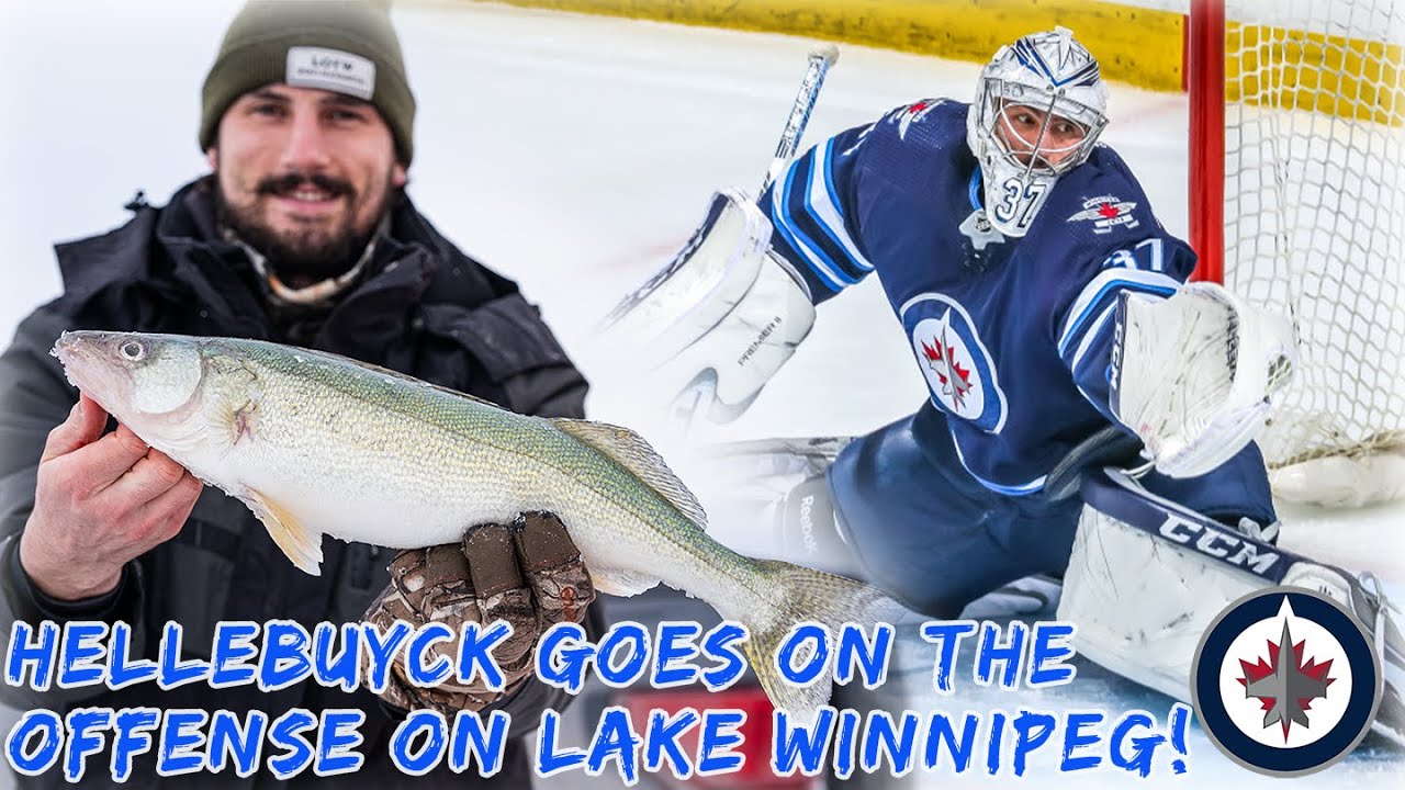 Winnipeg Jets NHL All Stars Go Ice Fishing