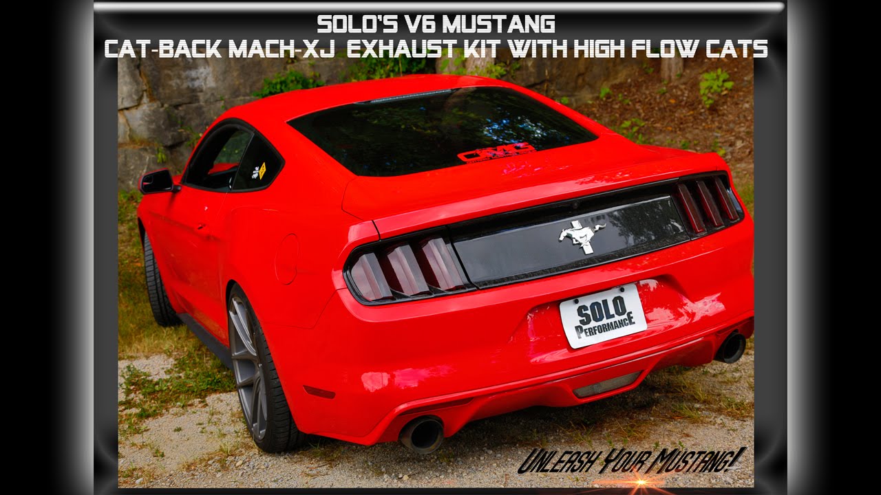 MUSTANG V6 SOLO PERFORMANCE HIGH FLOW CONVERTERS AND MACH-XJ CAT BACK EXHAUST KIT VIDEO