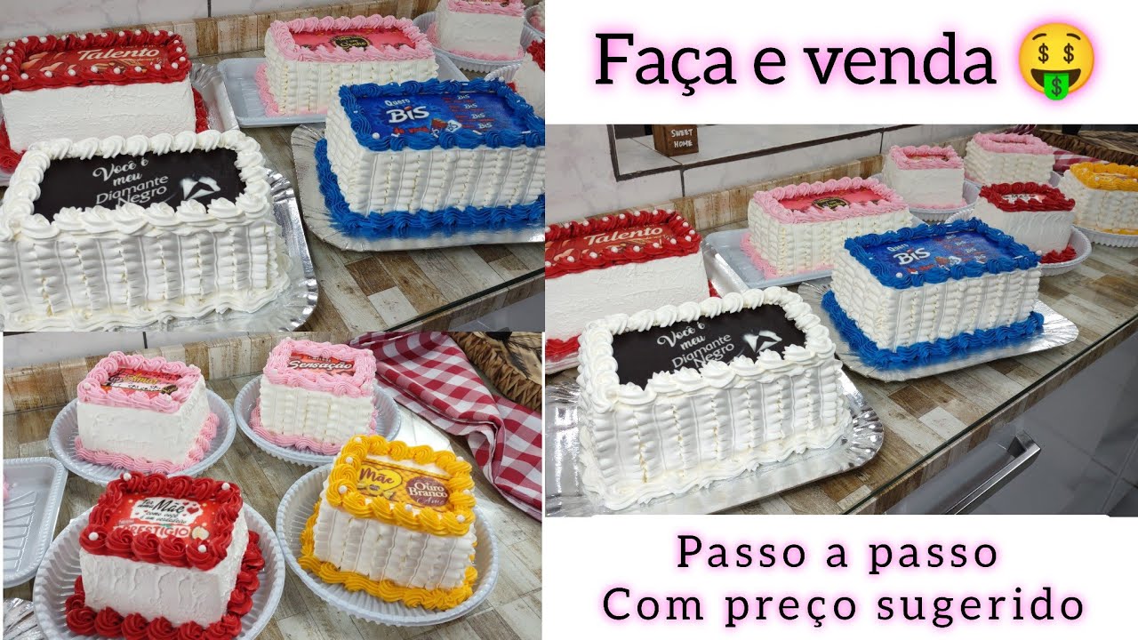 BOLOS DE 500G E 1KG/ MINHA PRODUÇÃO / ÓTIMA OPÇÃO PARA DATAS COMEMORATIVAS / PASSO A PASSO
