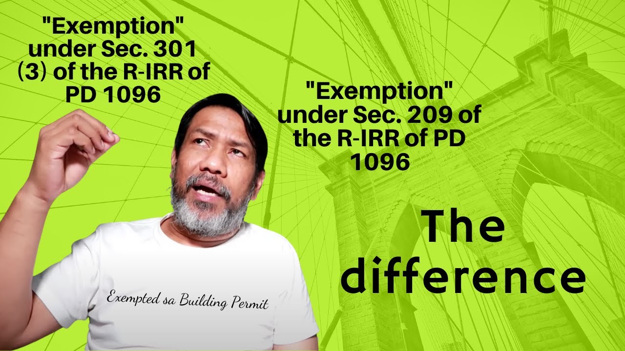 Exemption sa Building permit vs. Exemption sa Building Permit Fees