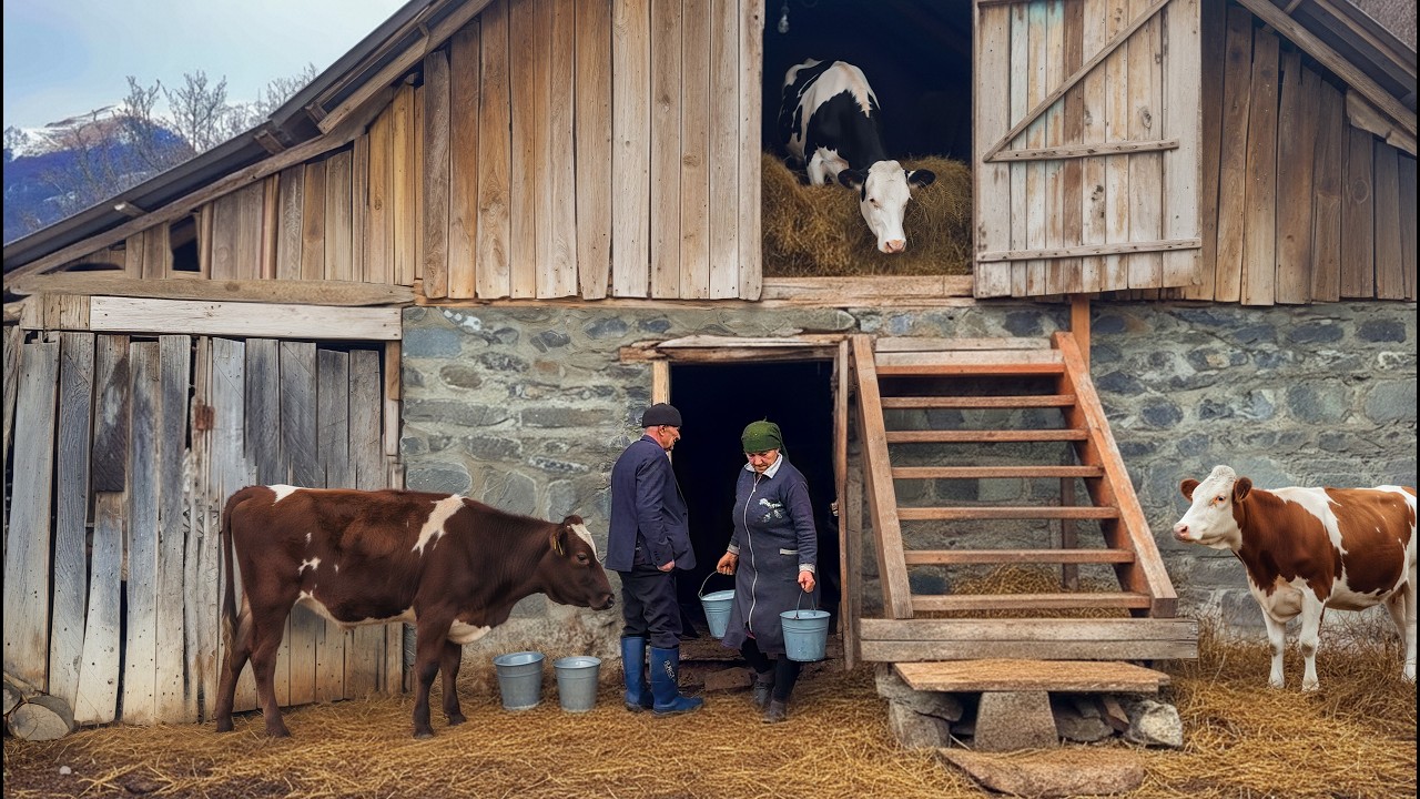 Traditional Village Farm | Milking Cows, Livestock Care & Countryside Life