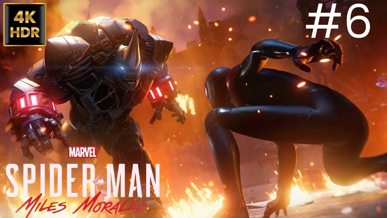 Spider-Man Miles Morales PS5 Gameplay #6 | Batalha contra Rhino | 4K60FPS