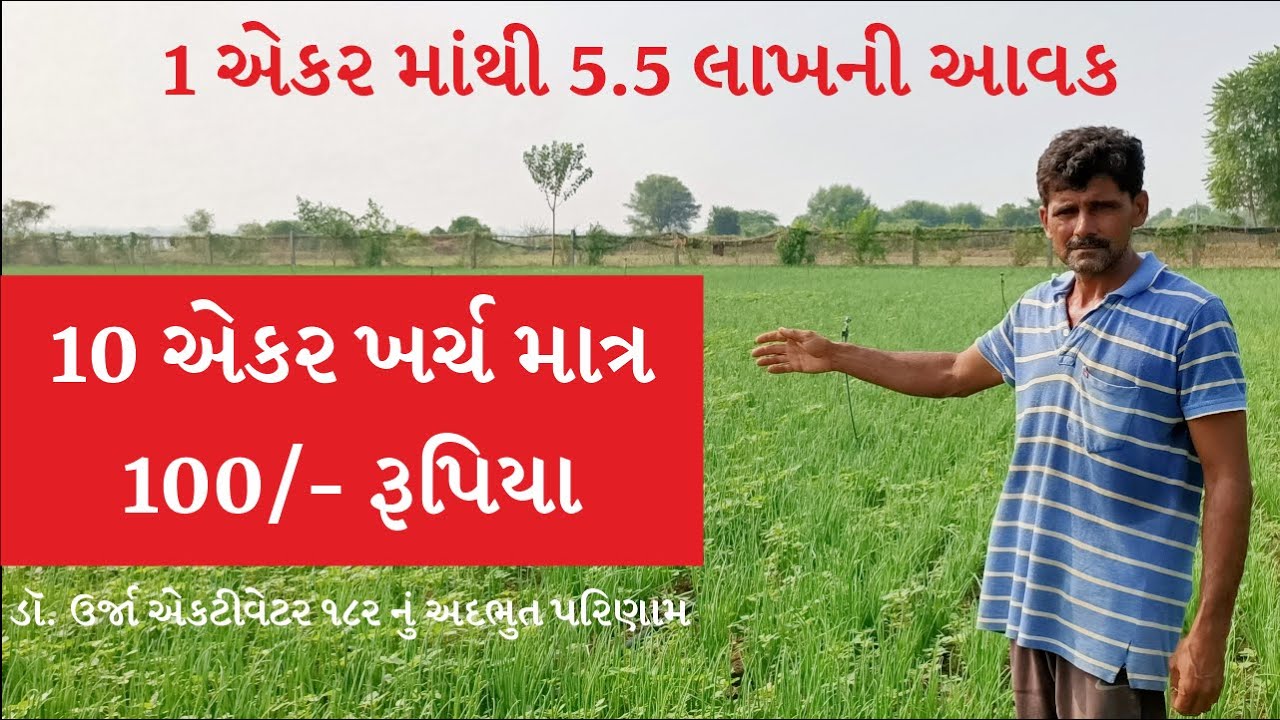 જમીન ભાડે રાખી એક એકરે વર્ષે ૫.૫ લાખ ની આવક મેળવતા ખેડૂત ની મુલાકાત