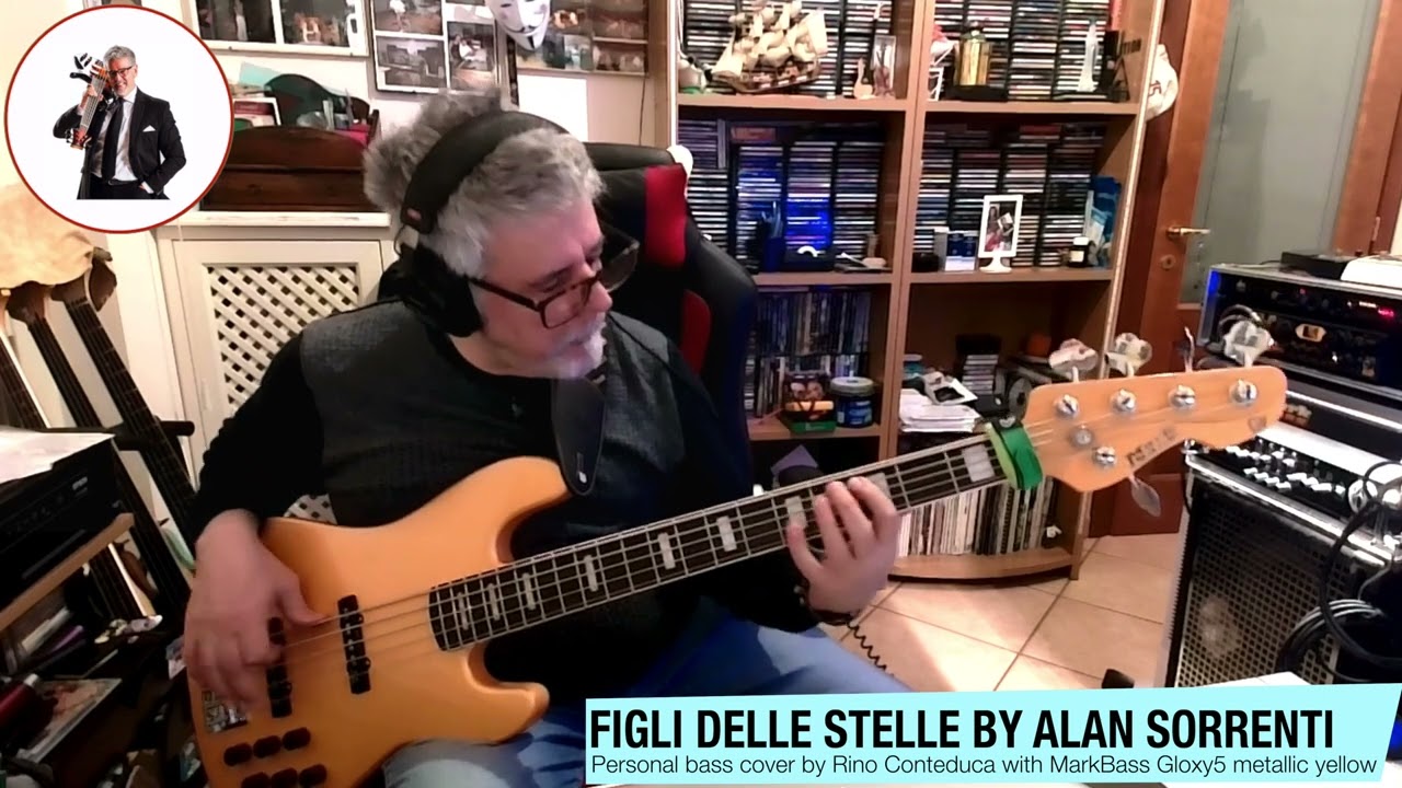 FIGLI DELLE STELLE - Alan Sorrenti (personal bass cover) with Markbass gloxy 5 metallic yellow