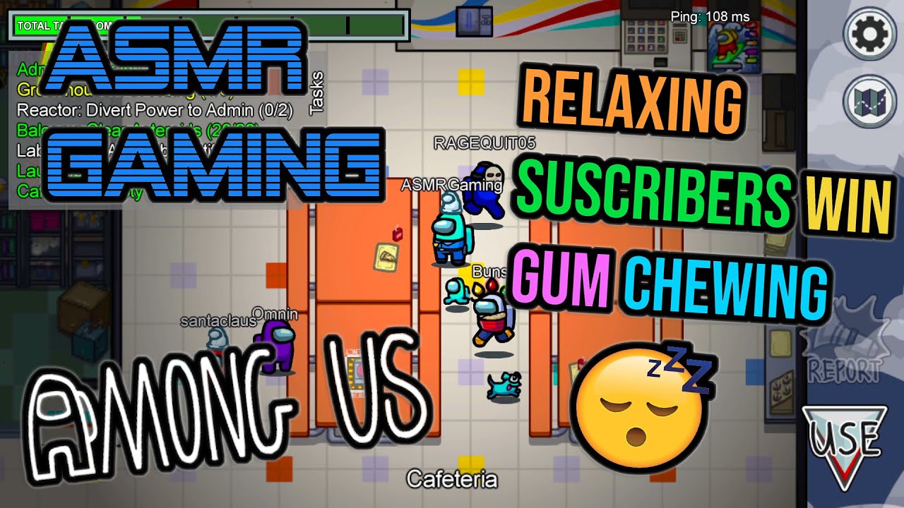 ASMR Gaming 😴 Among Us SUScribers Win Relaxing Gum Chewing 🎧🎮 Mouse Clicking Sounds + Whispering 💤