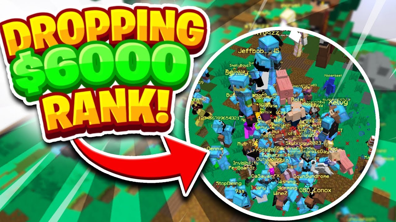 Dropping a $6000 RANK to 100 random players on a server...