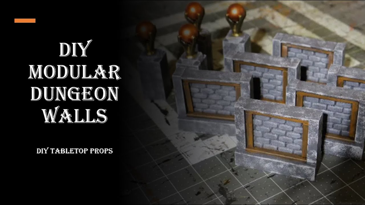 DIY Modular Dungeon Walls for Tabletop Games Under $10