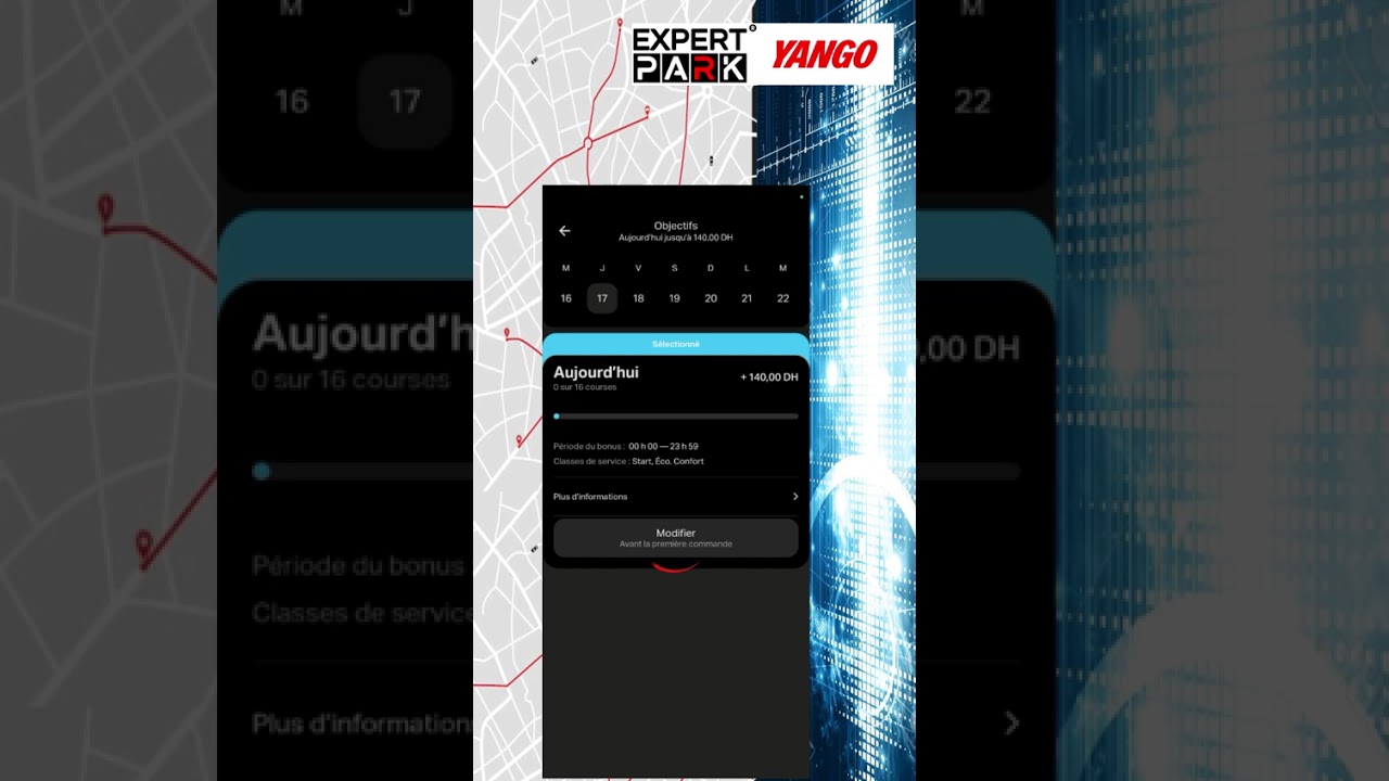 كيفاش نختار او نغير الهدف اليومي ديالي في تطبيق Yango pro