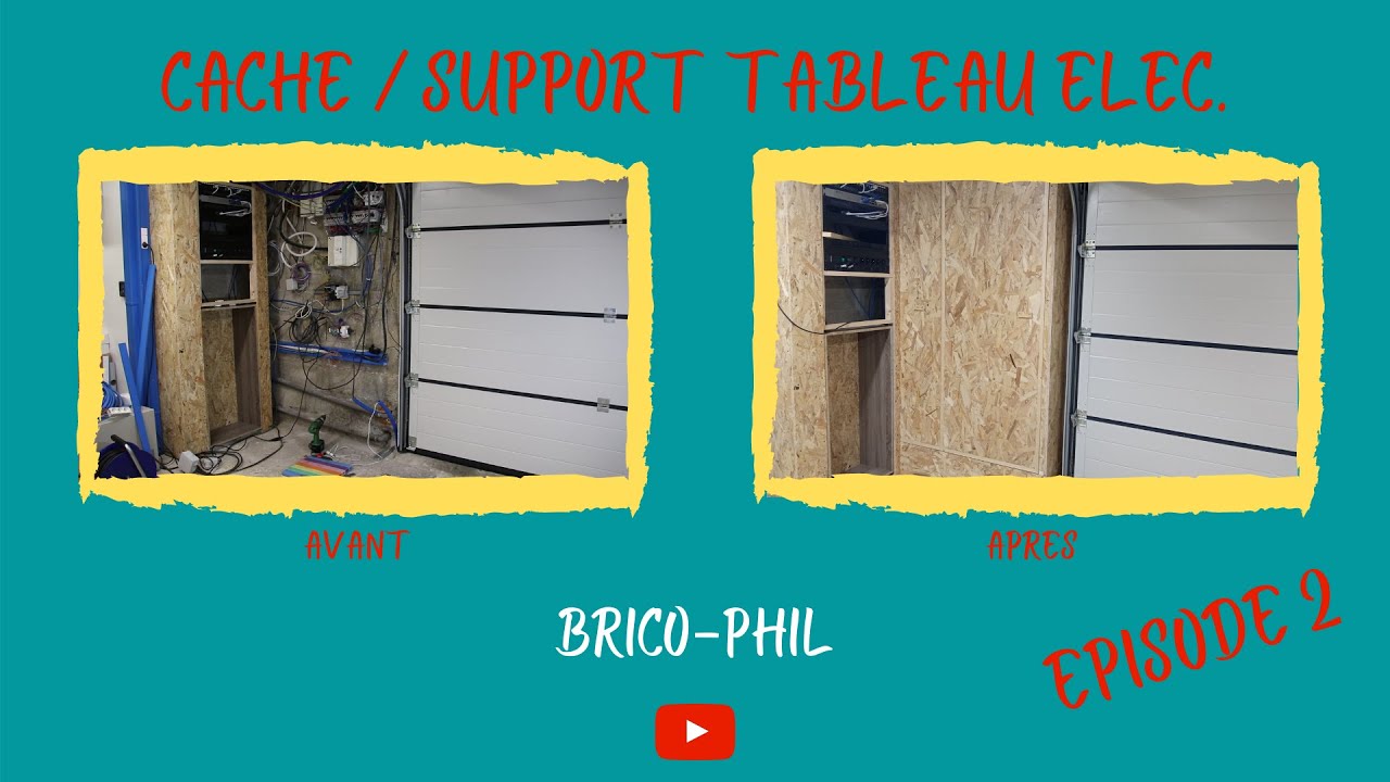 Cache ou support tableau électrique en OSB - Episode 2