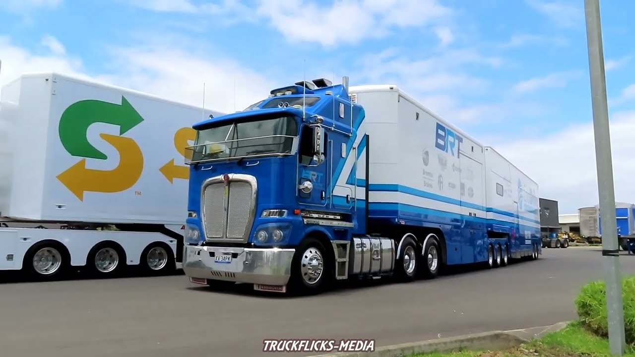 V8 Supercar Transporters lined up at CMV Adelaide