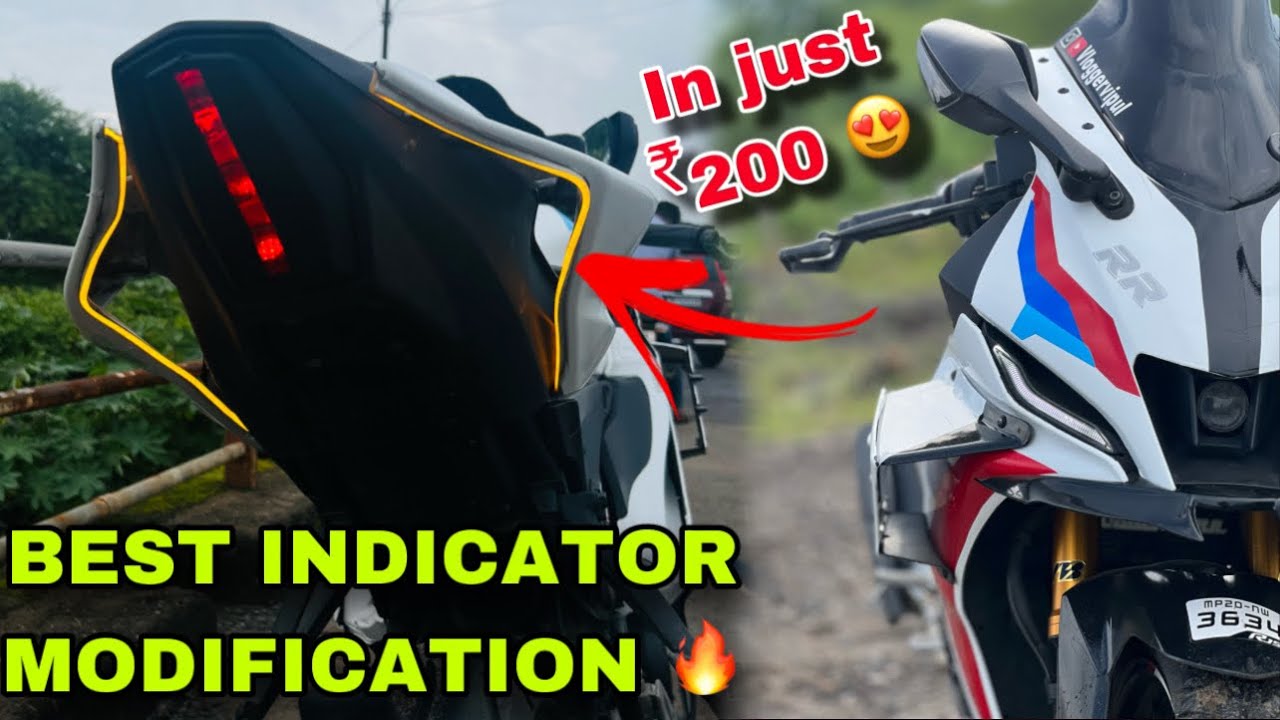 R15 v4 indicator modification in just ₹200😨🔥| Looks Amazing | Hand-made indicators.