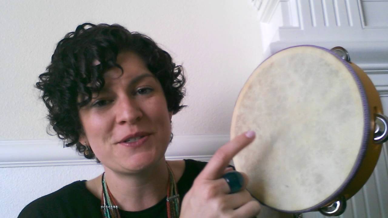 Tambourine play for preschool music