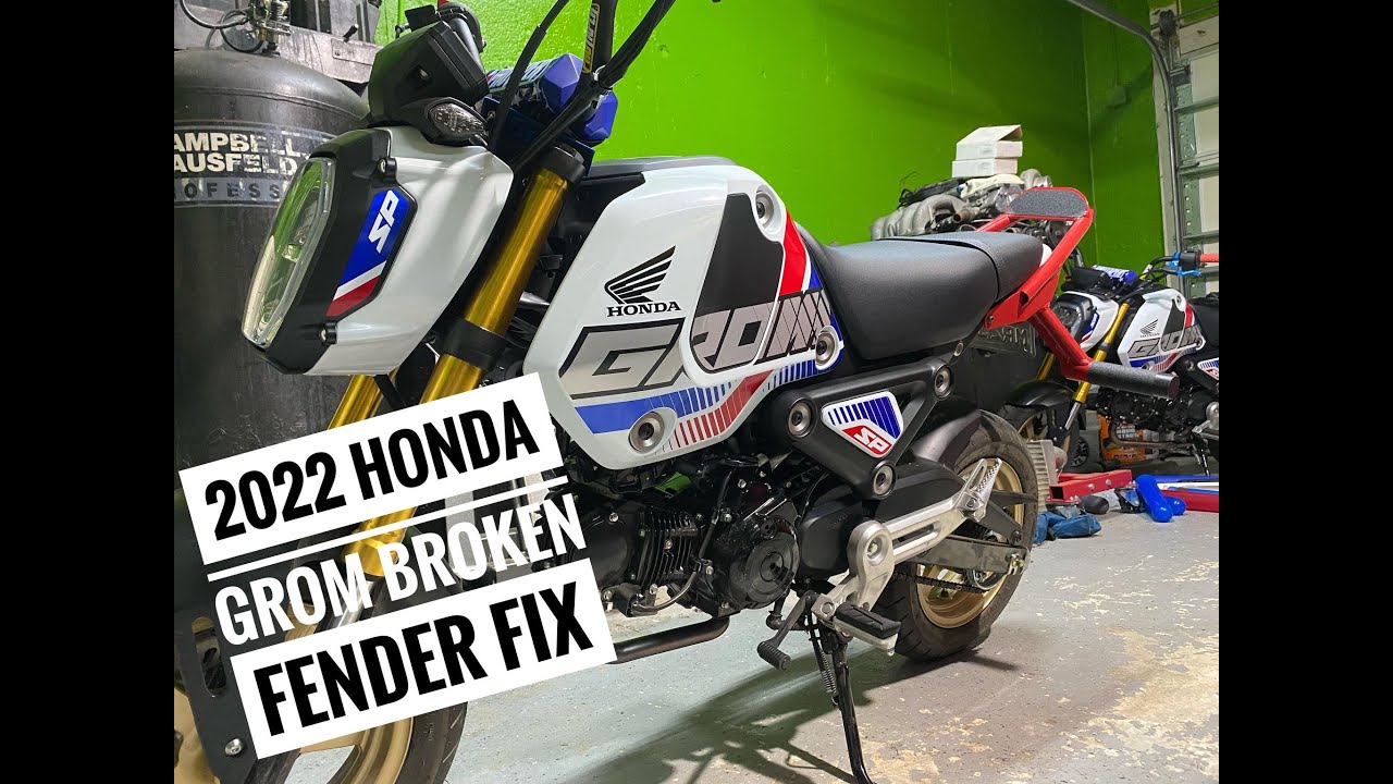 2022 Honda Grom Broken Fender Epoxy Fix!